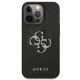 Guess Saffiano 4G Metal Logo dėklas iPhone 13 Pro / 13, juodas