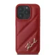 Karl Lagerfeld Quilted Signature dėklas, skirtas iPhone 16 Pro Max, raudonas