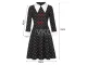 Wednesday Addams vaikiškas karnavalinis kostiumas, 125–135 cm