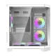 Darkflash FT350 kompiuterio korpusas su 5 ARGB ventiliatoriais, baltas