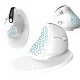 Belaidė vertikali ergonominė pelė Delux M618XSD BT+2.4G RGB, balta