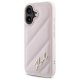 Karl Lagerfeld Quilted Signature dėklas iPhone 16 telefonui, rožinis