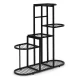Plant Stand 5 Tier Metal Flower Pot Holder Shelf for Indoor Plants ModernHome, black