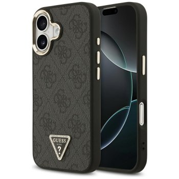 Guess 4G Triangle Logo MagSafe dėklas iPhone 17 telefonui, juodas