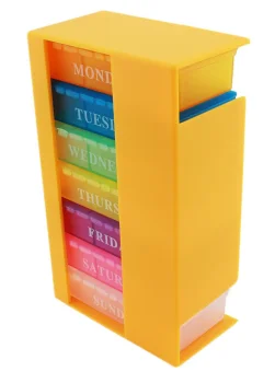 7-day pill organizer multicolor