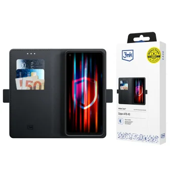 3mk Wallet Case for Oppo A78 4G, Black