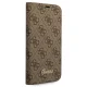 Guess atverčiamasis dėklas iPhone 14 Pro Max telefonui, rudas