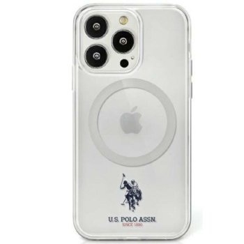 Apple iPhone 15 6.1'' US Polo Magsafe Collection Case Cover (USHMP15SUCIT), Transparent