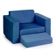 ECOTOYS modulinė vaikiška žaidimų sofa su 8 pagalvėlėmis, mėlyna