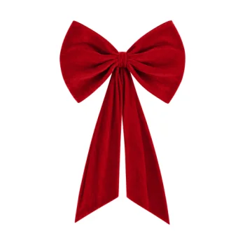 Glimz decorative Christmas bow 50 x 90 cm, red