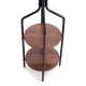 Pastatoma drabužių kabykla ModernHome su 2 lentynomis ir 8 kabliukais, 180 cm, juoda