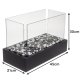 Kaminer 00026318 Freestanding Bioethanol Fireplace with Glass Walls 45cm Black