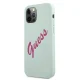 Guess Silicone Vintage dėklas iPhone 12 / 12 Pro telefonui, fuksijų mėlyna