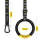 4FIZJO ABS Gymnastic Rings with Numbered Straps, Black/Yellow