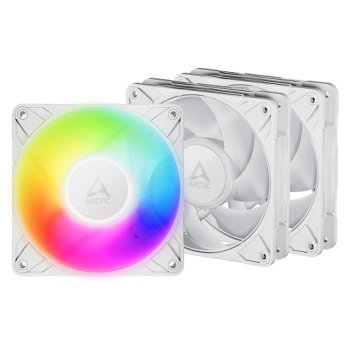 Arctic P12 PRO PWM PST A-RGB 120mm korpuso ventiliatoriai, 3 vnt., balti