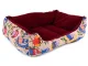 Large pet bed with cushion, 55x42x14 cm