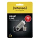 USB atmintinė Intenso Basic Line 32 GB USB 2.0, sidabrinė / juoda
