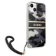 Guess Camo Strap dėklas iPhone 13 6.1\" juodas