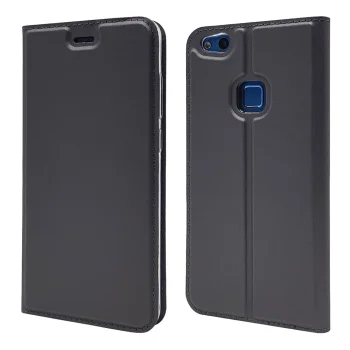 Huawei P10 Lite 2017 (WAS-LX1) Magnetic Leather Case Cover Card Holder, Black