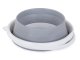 Collapsible Silicone Bucket with Lid 5L, Grey-White