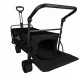LUARO Folding Utility Beach Wagon with Canopy and Net, Black