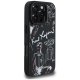 Karl Lagerfeld Grained Pattern MagSafe dėklas iPhone 16 Pro Max, juodas