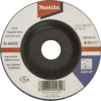 Makita šlifavimo diskas metalui ir plienui 115 x 6 x 22,23 mm B-46252