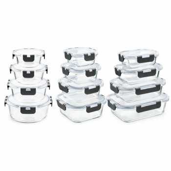 Glass Food Storage Containers 12 Piece Set DA614 for Meal Prep