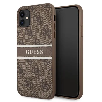Guess 4G Stripe dėklas iPhone 11 / XR, rudas