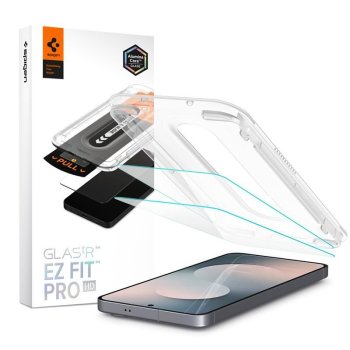 Apsauginis stiklas Spigen Glas.tR „EZ Fit Pro“, skirtas Samsung Galaxy S25 FE (2 vnt.)