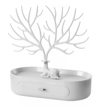Jewelry stand in deer antler shape, light gray