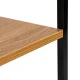 Industrial Nightstand with 2 Shelves, Modern Loft End Table by ModernHome, Wild Oak