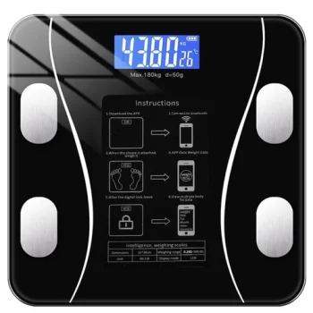 Ruhhy 00022525 Smart Body Scale with Bluetooth, Black