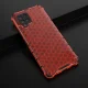 Apsauginis dėklas Samsung Galaxy A42 5G Honeycomb su TPU rėmeliu, raudonas