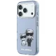 Karl Lagerfeld IML Karl&Choupette Bodies Sketch MagSafe dėklas iPhone 17/18 Pro Max, mėlynas