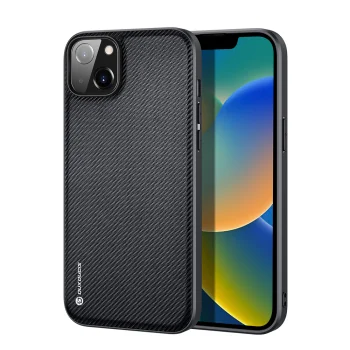 Dux Ducis Fino Case for iPhone 14 Plus with Nylon Finish, Black