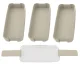 Lunchbox with Three Compartments, Lid and Cutlery, 900 ml, Beige