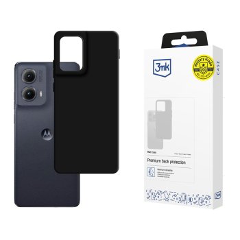 „3Mk Matt Case“ dėklas „Motorola Edge 2024“ telefonui, juodas