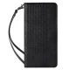 Atverčiamas dėklas Magnet Strap Case skirtas Samsung Galaxy S22+ su stovu ir dirželiu, juodas