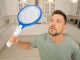 Electric Fly Swatter with LED Light for Insects, Mosquitoes and Flies