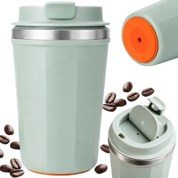 Anti-Spill Thermal Mug with Suction Cup, 380ml, Green