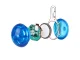 LED light tag for pet collar with carabiner, blue