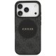 Guess dėklas iPhone 17 Pro telefonui 4G Circle Classic Logo MagSafe, juodas