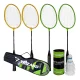Trizand 4 žaidėjų badmintono rinkinys su krepšiu