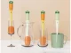 Long Bottle and Glass Cleaning Brush with Sponge 3in1, Mixed Colors