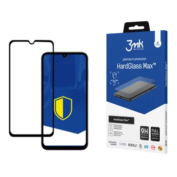 Apsauginis stiklas 3mk HardGlass Max skirtas Samsung Galaxy M15 5G, juodas