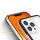 Hybrid Armor iPhone 14 Pro Max dėklas, permatomas su raudonu rėmeliu