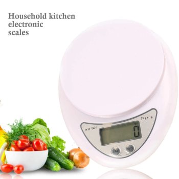 Elektroninės virtuvinės svarstyklės su LCD ekranu, 5 kg