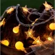 LED Star and Ball String Lights 10ft 20 LED USB Powered, Warm White