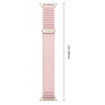 Tech-Protect NylonLoop strap for Apple Watch 44/45/46/49 mm, pink